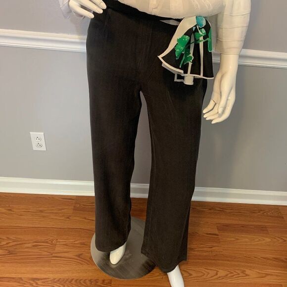 ‎Claridge + King Silk Twill charcoal gray pants - S - Picture 2 of 7